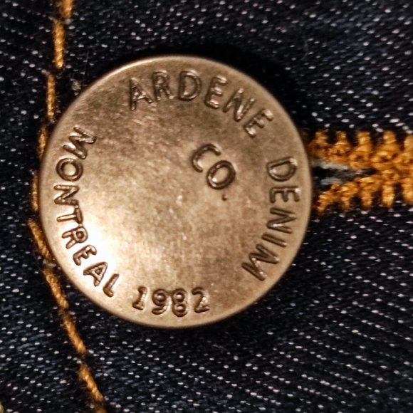 Ardene denim jeans jacket with knit sleeve women's size L - Picture 6 of 6